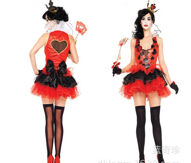 Black Red set Circus Funny Harley Quinn Costume high quality Women
