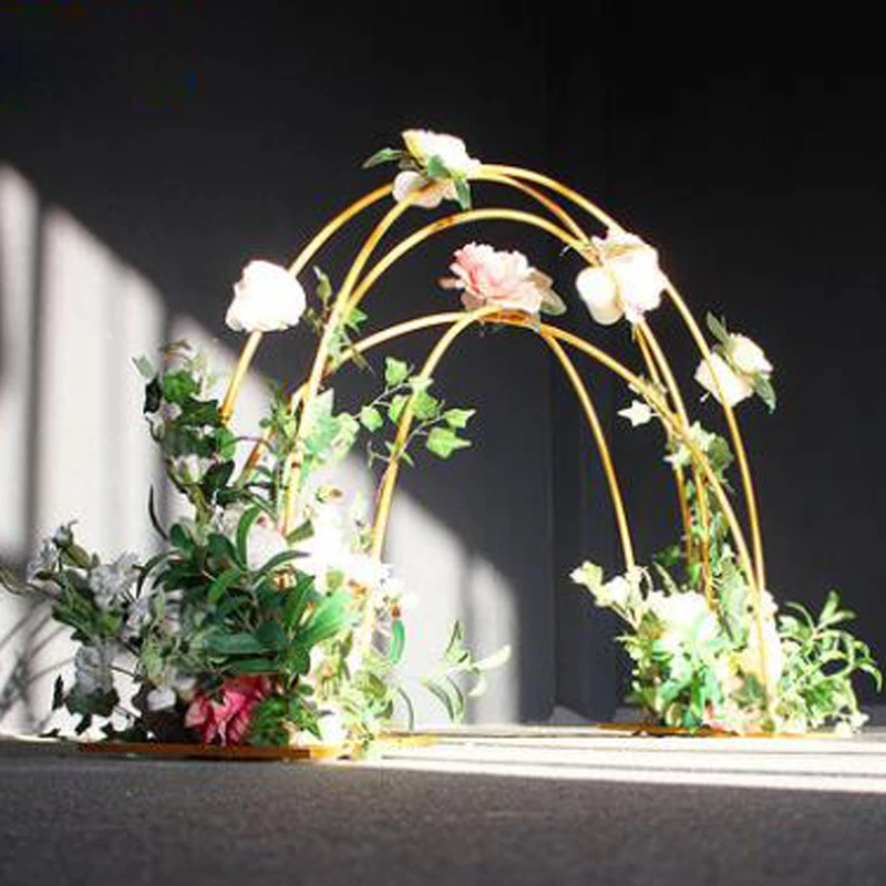 Вазы для цветов напольный металлический Ваза посадки сухих подвеска в форме цветка цветочный горшок дорожного движения для дома/Свадебные украшения коридора G141