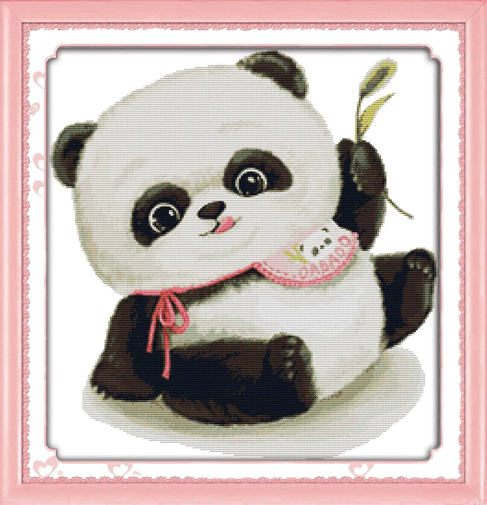 

Panda Printed on Canvas DMC Counted Chinese Cross Stitch Kits printed Cross-stitch set Embroidery Needlework