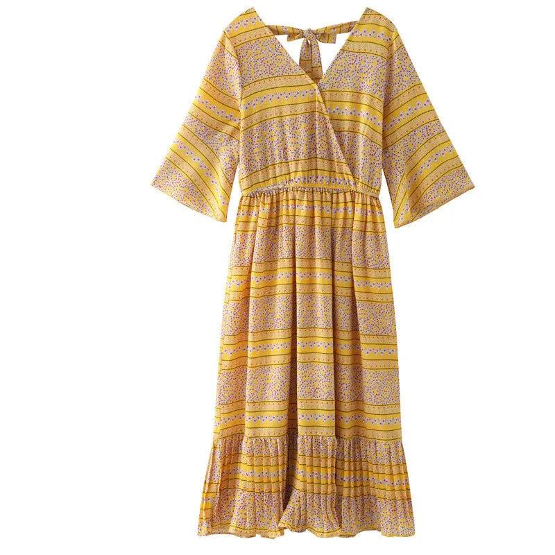 Chiffon Maternity Dress For Pregnant Women Clothes Boho Beach Long Dress Summer Printed Clothing Pregnancy Vestido Holiday Wear