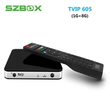 TVIP S-Box v.605 Amlogic S905X Quad Core 1GB/8GB 4K iPTV/OTT Media Player linux TVIP 605 VS MAG254 MAG256 TV Box tvip605