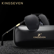 KINGSEVEN-lunettes de soleil classiques unisexe | Lunettes de soleil polarisées en aluminium pour hommes, lunettes de soleil de luxe, ombres UV400 Oculos