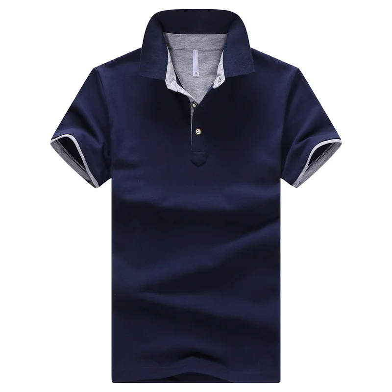 Большие размеры, M-4XL, новая брендовая мужская рубашка поло, мужская хлопковая рубашка с коротким рукавом, майки, рубашки поло - Цвет: 11