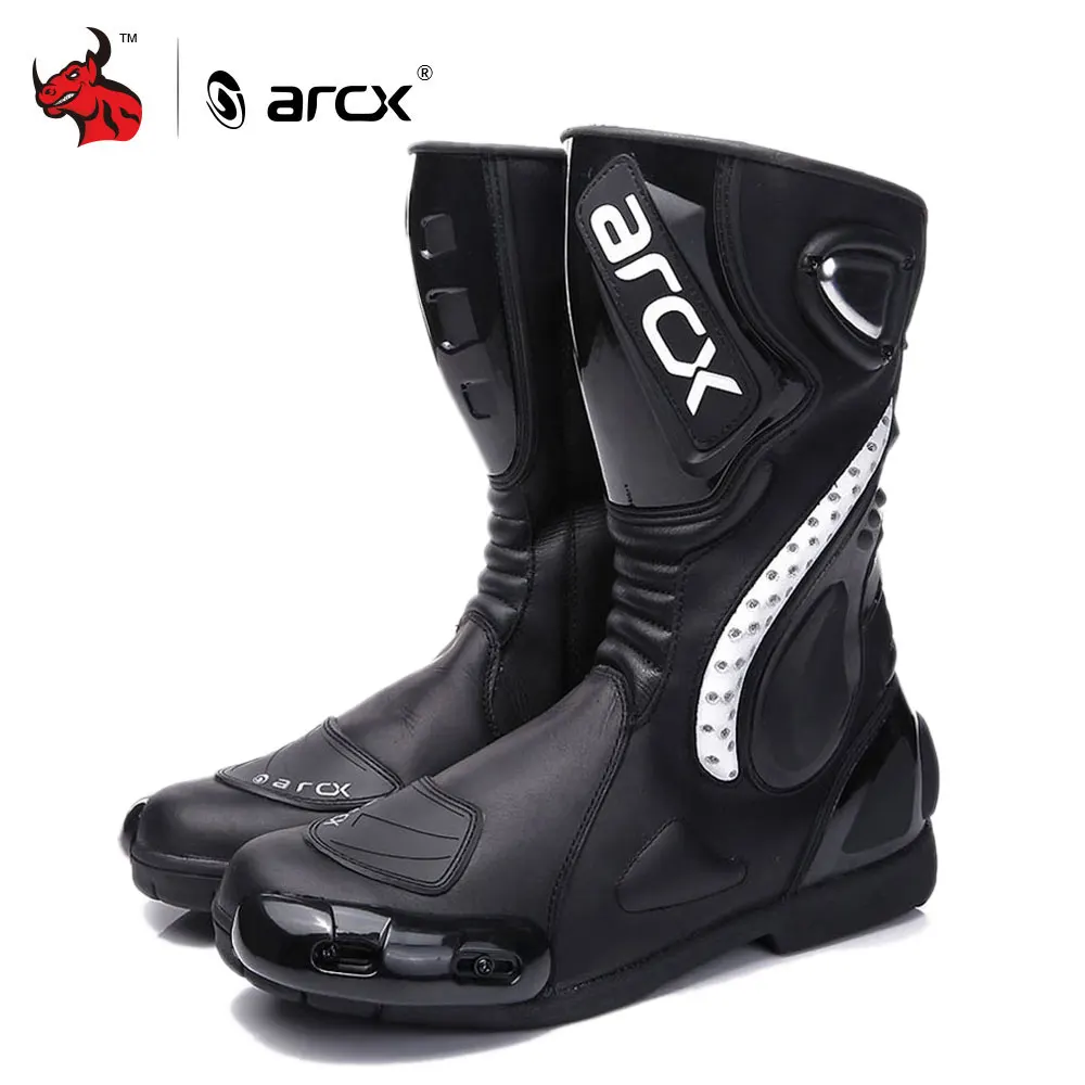 Мотоциклетные ботинки ARCX мужские водонепроницаемые для мотокросса черные езды