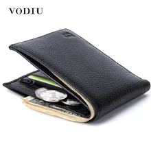 2017 Minimalist Vintage Designer Genuine Leather Men Slim Thin Mini Wallet Male Small Purse font b