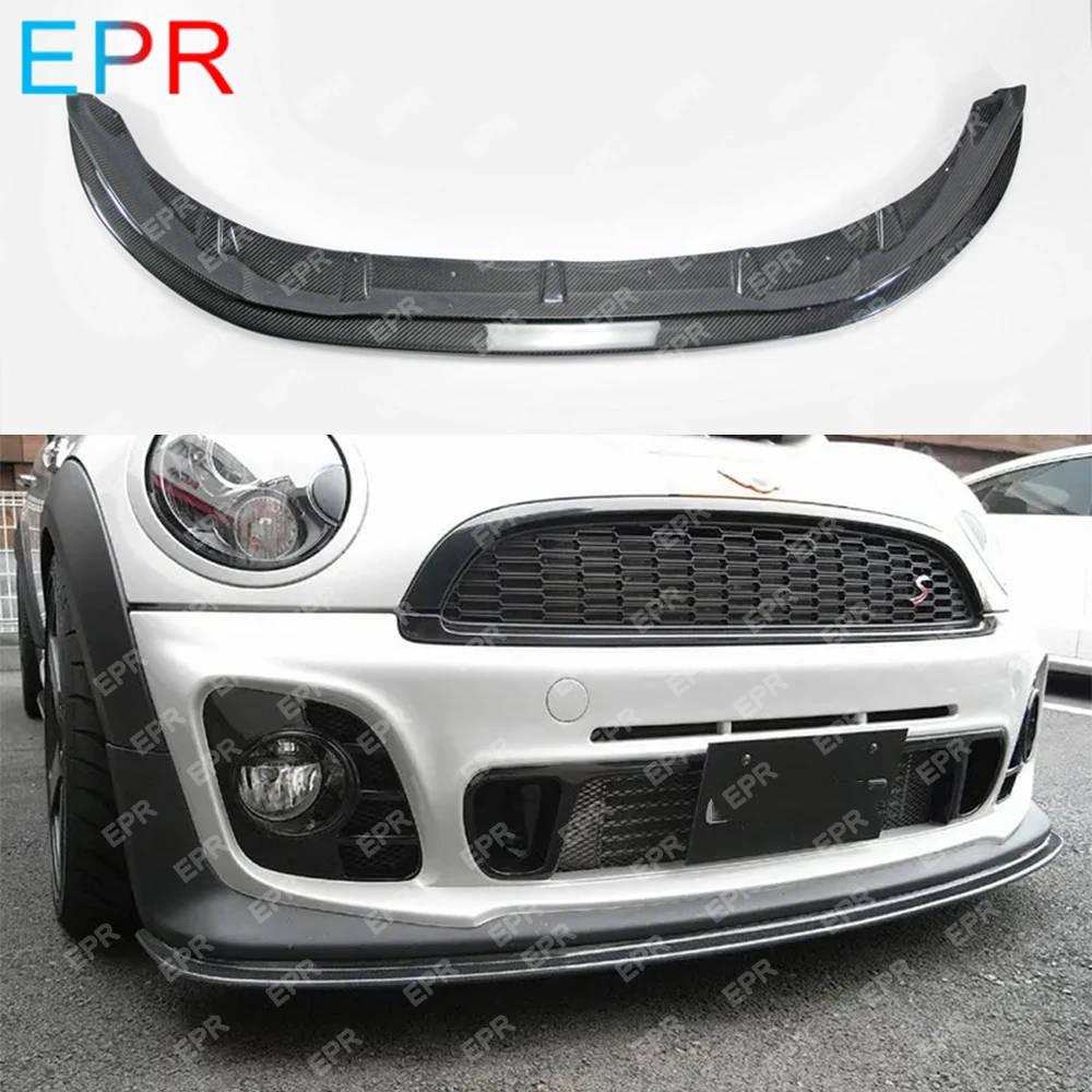 For Mini Hatch Hardtop F56 Mini Cooper S JDM Carbon Front Lip(S Only) Auto Tuning Part For Mini Carbon Fibre Front Bumper Lip