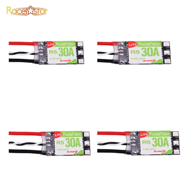 

Hot New 4PCS Racerstar RS30A Lite 30A Blheli_S BB1 2-4S Brushless ESC For FPV Racer