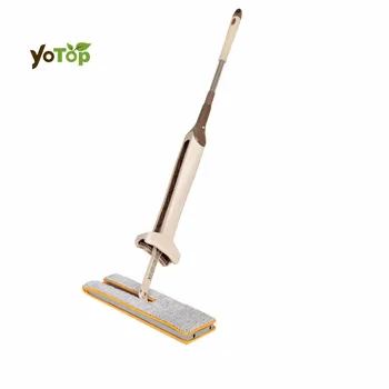 

YOTOP Double Sided Automatic Squeeze Telescopic Flat Mop Self-Wringing Comfortable Handle Tool Automatic Cleaning No Need Hand