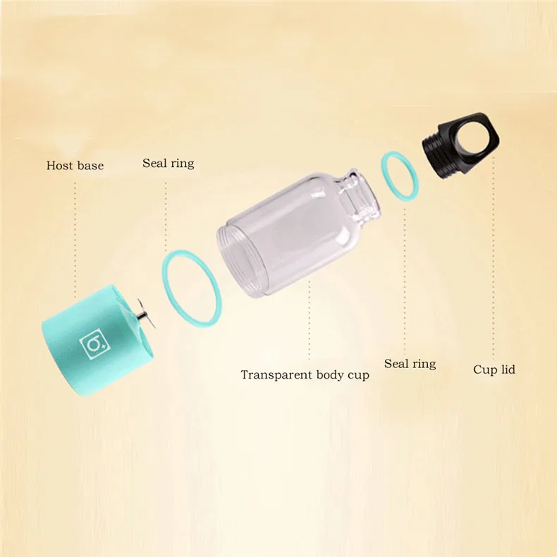 500 ml электрическая соковыжималка чашки мини Портативный USB подзаряжаемый блендер Maker шейкер соковыжималки фрукты соковыжималка для цитрусовых