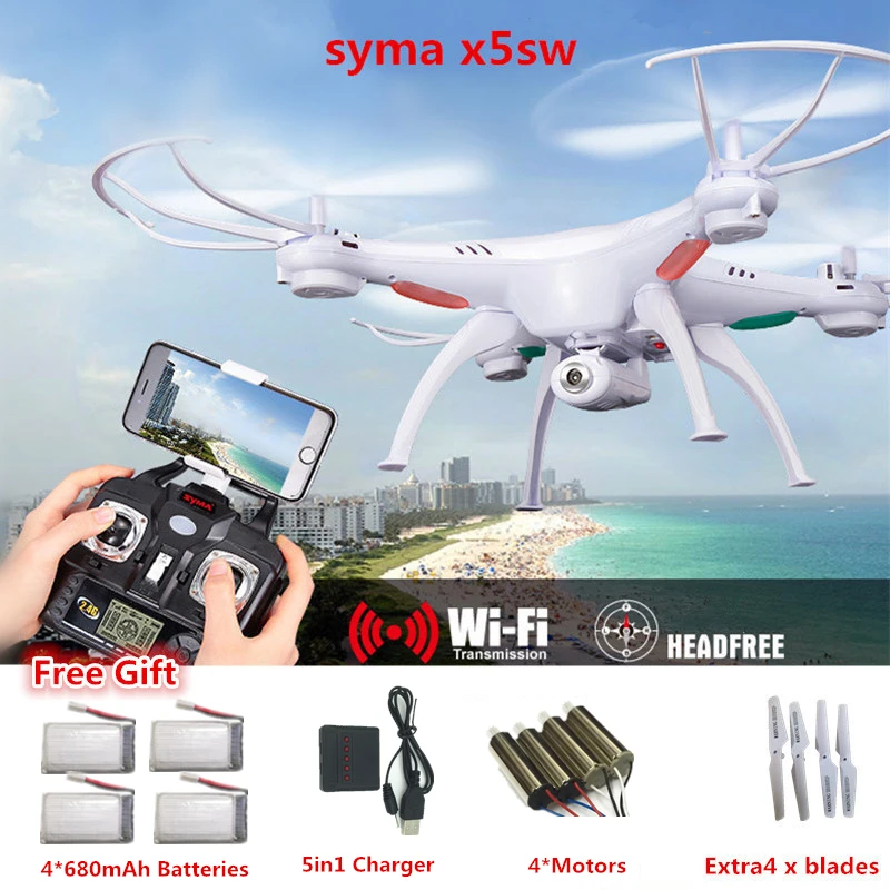 SYMA X5SW RC Дрон с камерой FPV Квадрокоптер HD камера 4CH Вертолет VS X5C H31|Радиоуправляемые