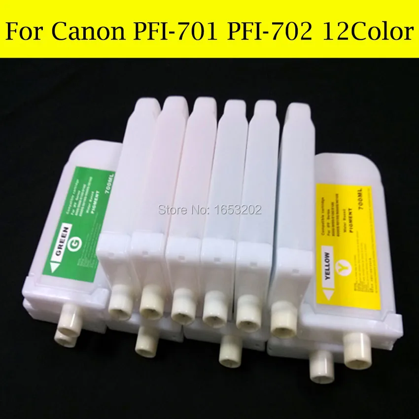 Canon PFI-701 PFI-702 12 Color 700ML 4