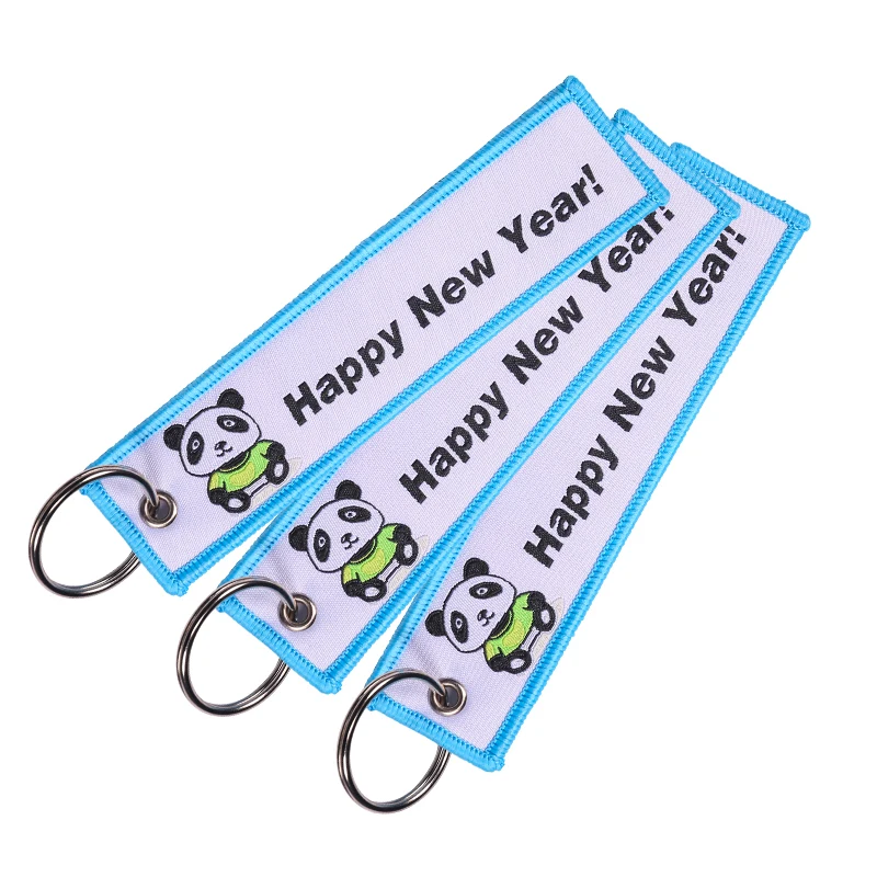 Fashion Christmas Gift Keychain  Lovely Panda Key Chain Motorcycles and Cars FashionableWoven Key Fobs Jewelry for Biker Lovers (4)