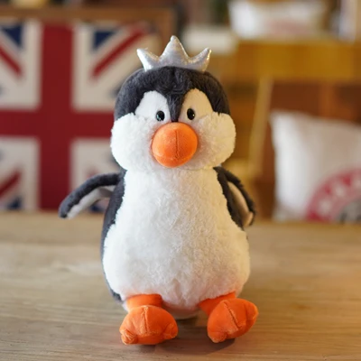 Около 30 см креативный мультяшный Пингвин с короной милые плюшевые игрушки пингвин мягкая детская игрушка-кукла подарок на день рождения h0858