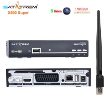 Satxtrem X800 Super HD 1080P LNB MPEG4 Satellite Receivers Combo With Cccam Cline Server For 1 Year Europe Spain For Digital TV