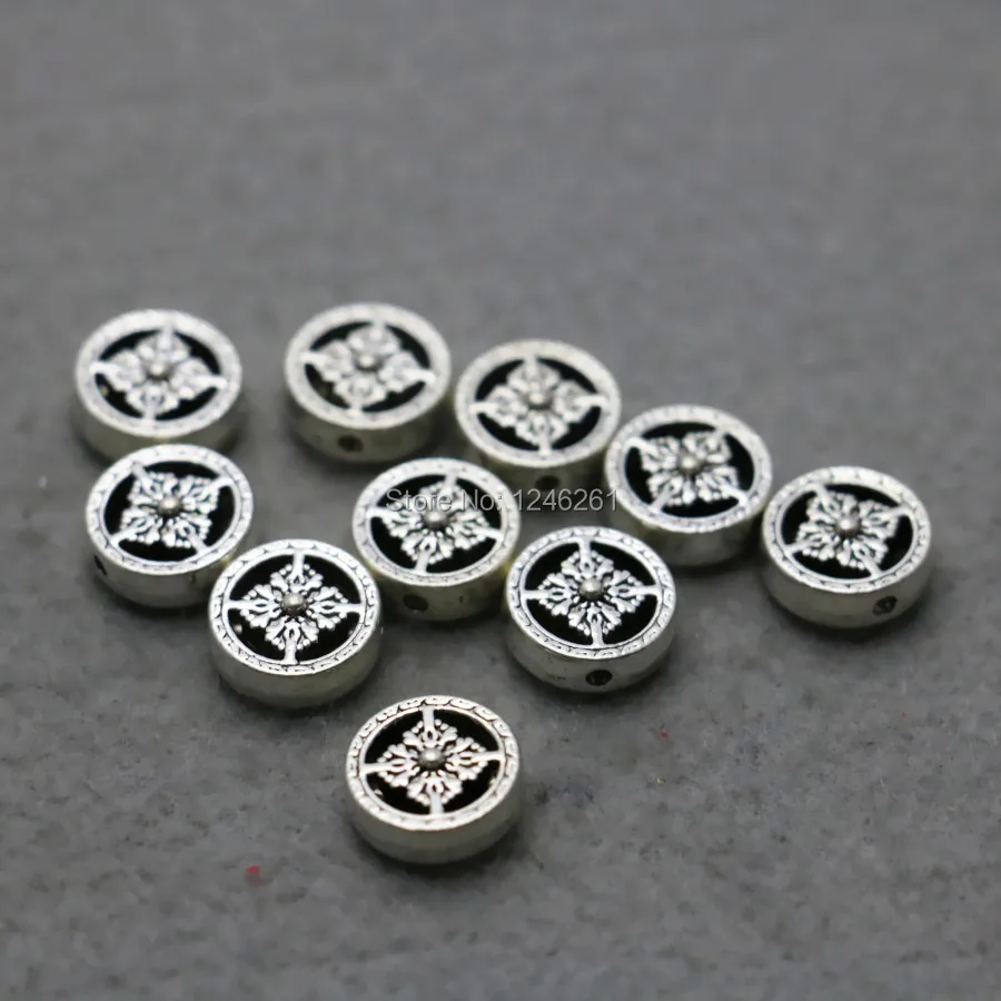 

10PCS Hot Wholesale buttons Boutique Round Alloy Findings separate Fittings for Accessory 13x4mm DIY beads components Findings