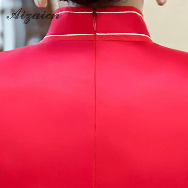 Длинные Cheongsam Традиционный китайский свадебное платье Красный Qipao повседневное платья для женщин вечернее Китай невесты традиции д