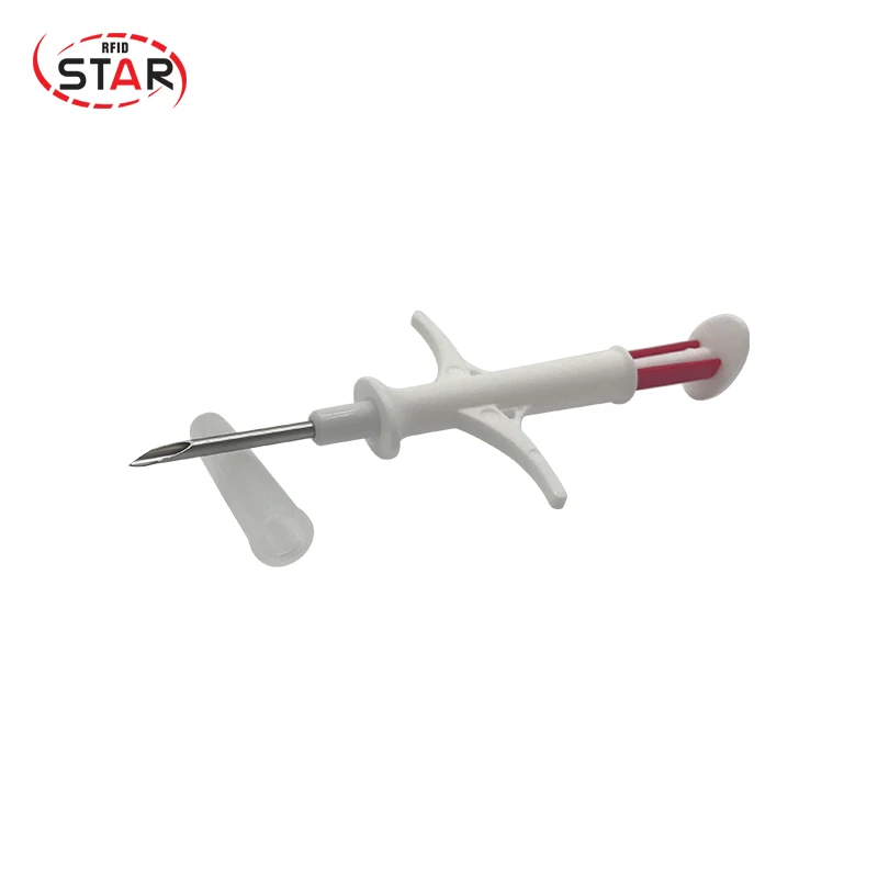

X 80pcs ISO11785 1.4*8mm Animal Id Transponder Microchip Syringe RFID Injector