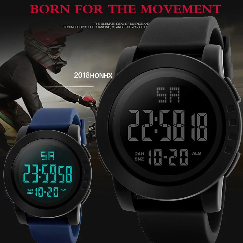 Мужские наручные часы, аналоговые военные армейские спортивные светодиодный часы, мужские электронные цифровые часы, водонепроницаемые часы для фитнеса