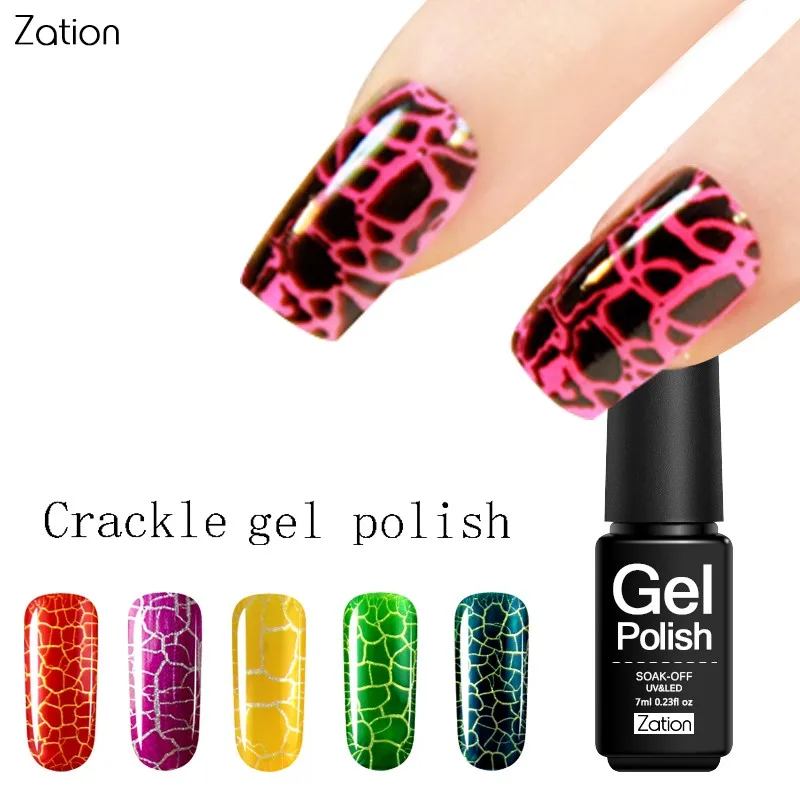 Zation Cracking Nail Gel Lacquer Nail Art Polish Varnish Crack Gel