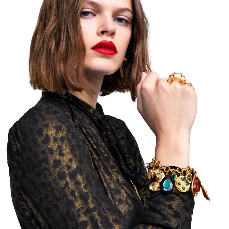 

Junlead ZA Fashion Luxury Multicolored Crystal Hand Chain Sweet Heart Boho Gold Bracelets & Bangles Jewelry For Lover's Gifts