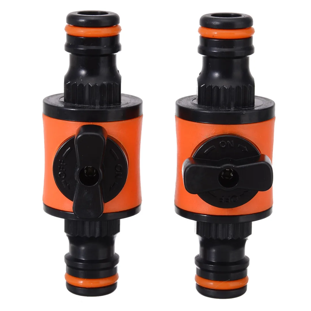 Mayitr 1/2 Threaded Garden Hose Pipe In line Tap Shut Off Valve Adapter Fitting Home Garden Water Connectors