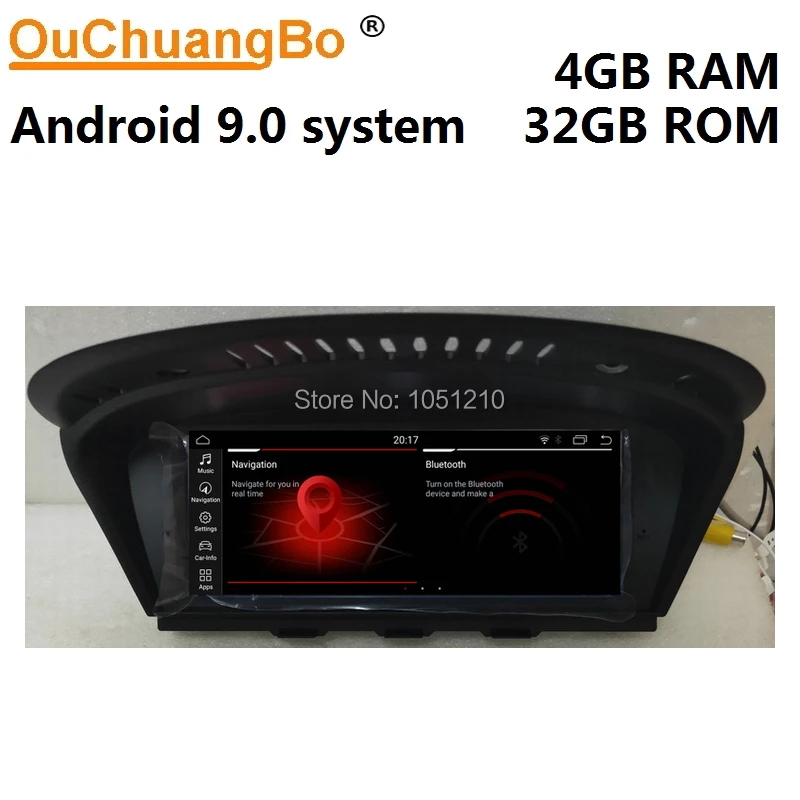 Ouchuangbo android 9,0 gps радио рекордер для E60 E61 M5 E90 E91 E92 E93 M3 с 6 ядром 4 Гб ram+ 32 ГБ rom