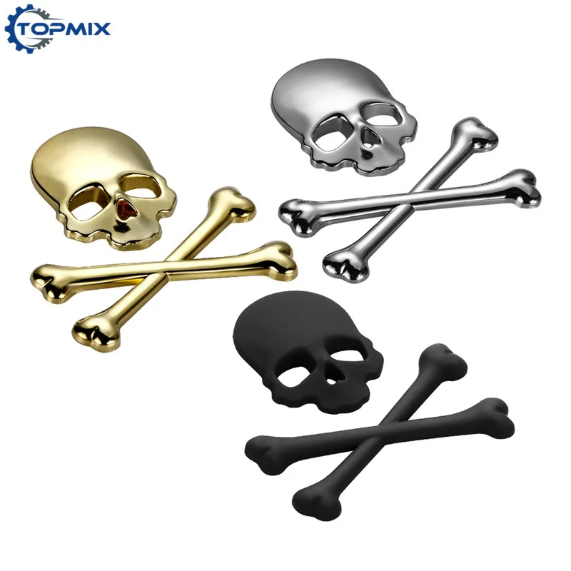 Skull Metal Bone Badge 1