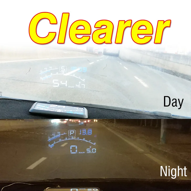 

ActiSafety 4E New Upgraded HUD 5.5 Inch creen Auto Windshield Projector OBDII Port KM/H Remind Overspeed Aalrm Car OBD2 Display