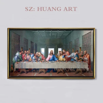 

High quality Character Oil painting godfather Canvas Reproductions The Last Supper by Leonardo Da Vinci Painting hand painted