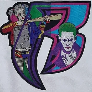 

Suicide Squad Movie MC Iron On Patch Motorcycle Biker Large Full Back Size Patch for Jacket Vest Rocker Custom