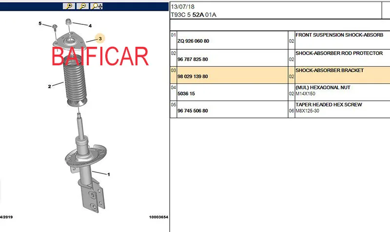 Baificar Фирменная Новинка натуральная Подвеска Топ стойка крепление для peugeot 408 308S 4008 5008 308 308S Citroen C4 Picasso C5 Aircross