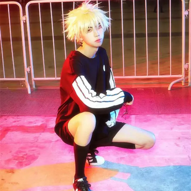 [В наличии] 2018 Аниме Boku no Hero academic Bakugou Katsuki повседневная одежда уличный тканевый