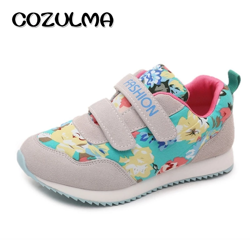 COZULMA Spring Winter Children Floral Fashion Sneakers Boys Girls Casual Shoes Breathable Kids Hook &amp Loop Flat Sports | Детская