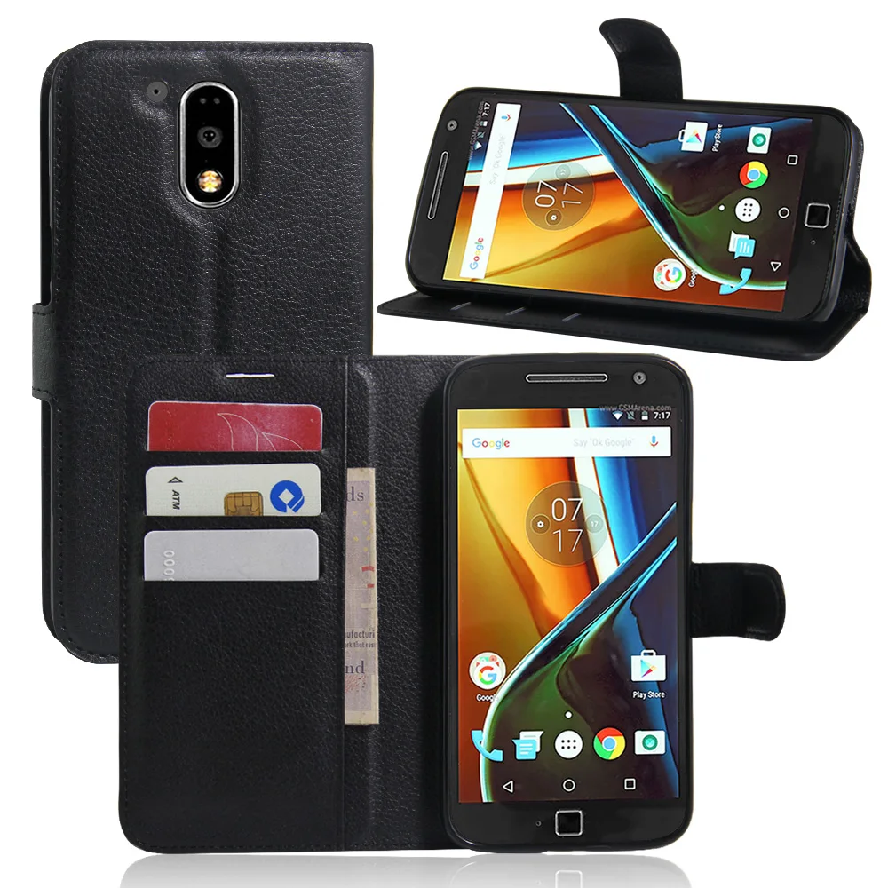 HUDOSSEN для Motorola Moto G4 Plus 5 &quotфлип-чехол телефона из искусственной кожи с отделением