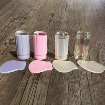 

1 Set Clear Jelly Nail Art Stamper Clear Silicone Marshmallow Nail Stamper & Scraper Stamp Tools