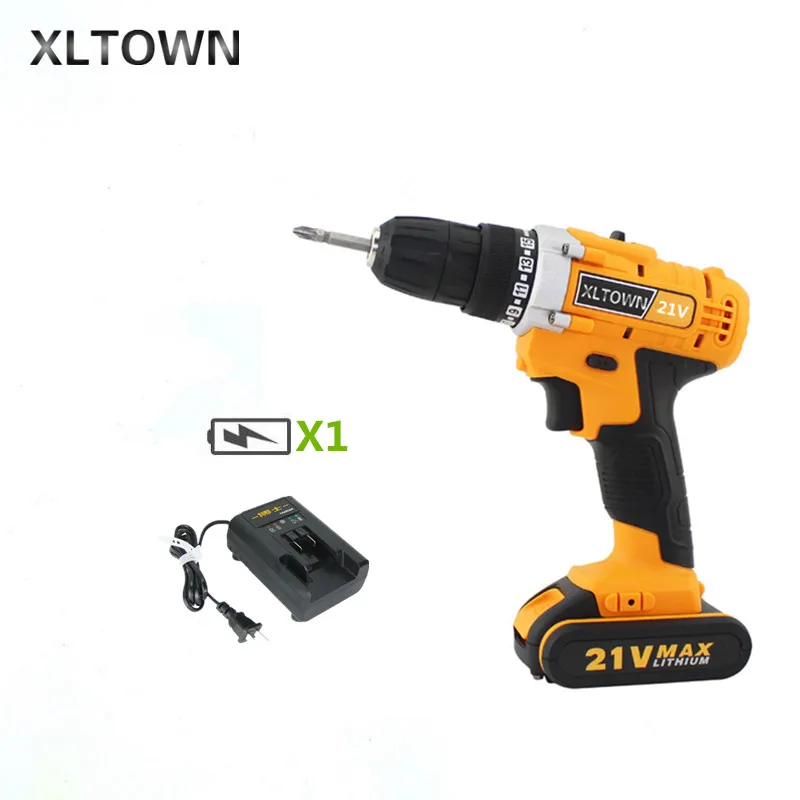 

XTOWN21v Cordless Mini Electric Drill Large Capacity Rechargeable Lithium Battery Multifunction Electric Screwdriver Power Tool