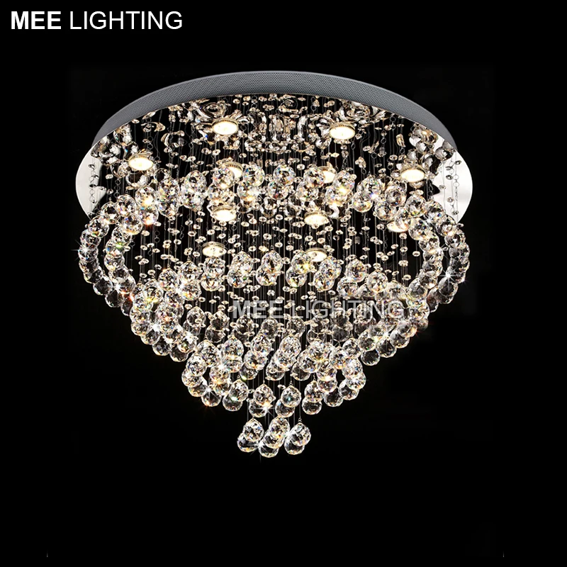 

Modern Luxurious Crystal chandelier light Spiral Crystal suspension lustre lamparas de lamp cristal for staircase, stairs, foyer