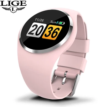 

LIGE 2019 New Fashion Smart Watch Women Physiological Reminder Heart Rate Blood Pressure Monitor Sport Watches For Android IOS