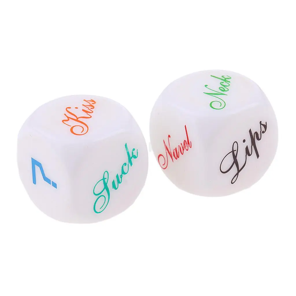 

2pcs D6 Glow in Dark Dices Couple Foreplay Game Dice Seduction Intimate Gift