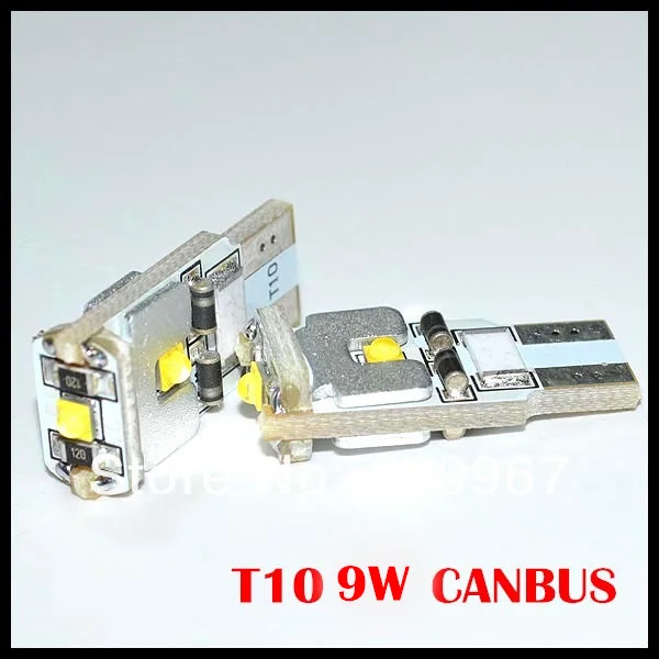 Торговля автомобильная лампа T10 led canbus 9w w5w led canbus сигнальный светильник led светильник для салона светильник для парковки внешний светильник