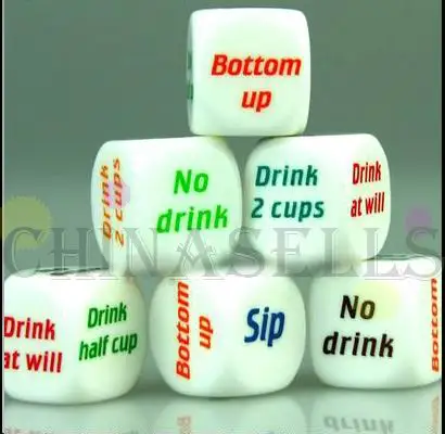 

1pcs 25MM English drinking wine mora dice poker gambling dice Toy Fun Board Game Night Bar KTV Entertainment party Dice