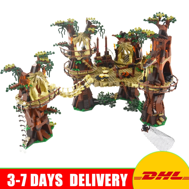 

2018 New LEPIN 05047 1990Pcs UCS Ewok Village Model Building Kits Blocks Bricks Set Children Toy 10236