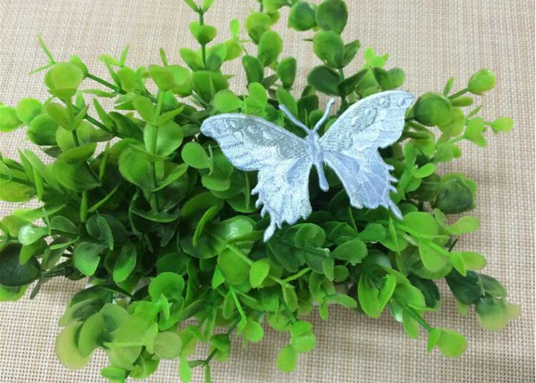 2 шт. DIY вышитые патчи Красочные бабочки одежда вышитые патчи детская одежда фетровые формы аппликация Ткань