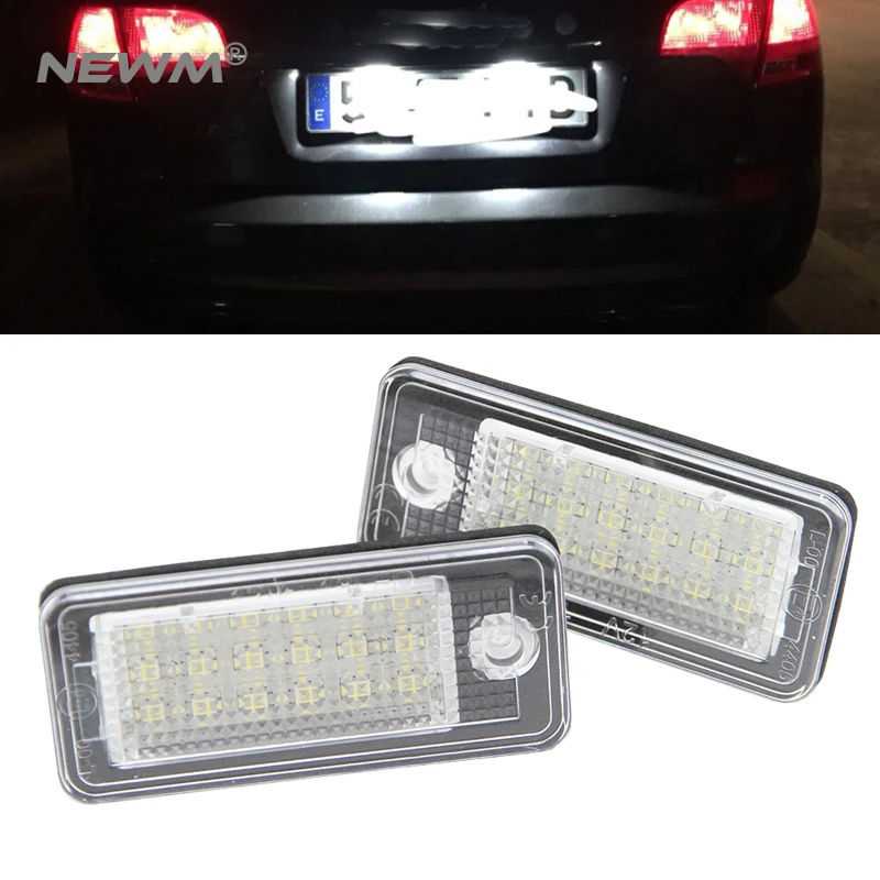 Canbus Светодиодная лампа номерного знака для Audi A3 A4 S4 RS4 B6 B7 A6 RS6 S6 C6 A5 S5 2D Cabrio Q7 A8 S8