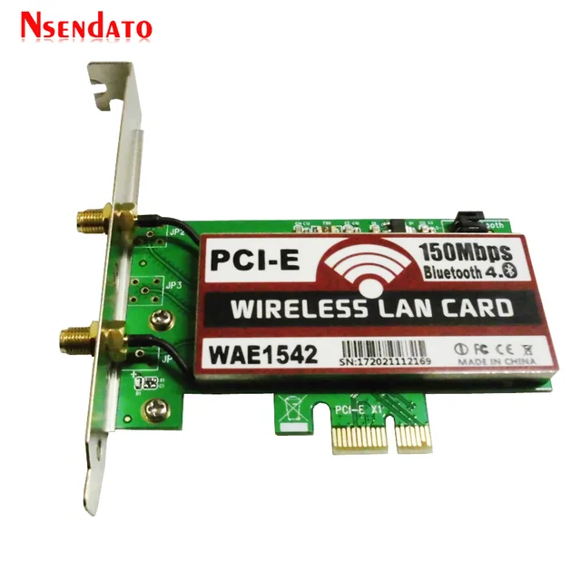 150M Wireless Bluetooth 4.0 PCI PCI E Express Card Adapter Cordless