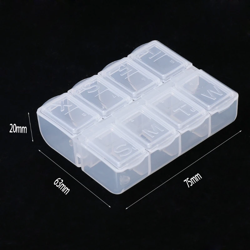Лидер продаж 8 сетки пластиковая коробка для хранения Чехол Органайзер для дома ювелирные изделия бусины таблетки Коробки запчасти