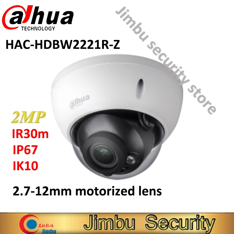 

DAHUA HDCVI varifocal motorized lens 2.7-12mm camera HAC-HDBW2221R-Z smart IR30M WDR 2MP 1080P security camera IP67