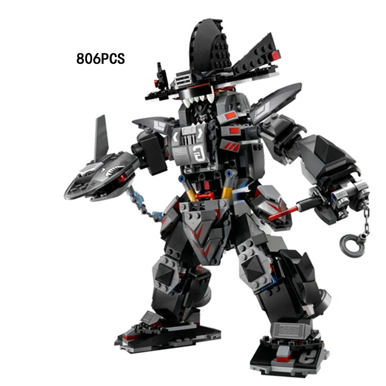 

Hot movie ninja Garma mecha man robot go building block GARMADON lloyd Shark man figures bricks 70613 toys for children gifts