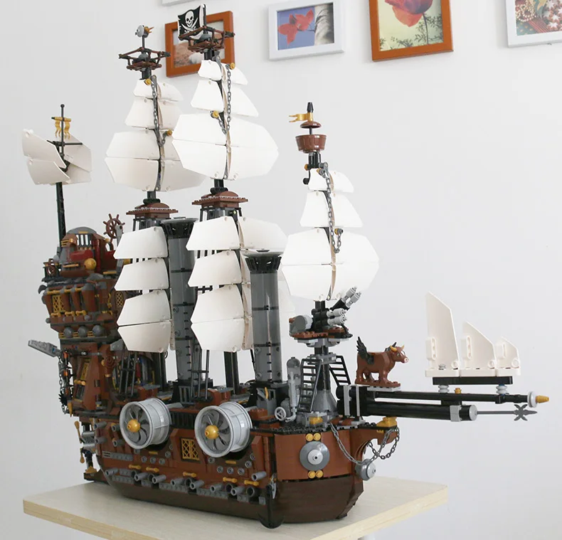 2016 LEPIN 16002 Pirate Ship Metal Beard s Sea Cow Model Building Kits Minifigure Blocks Bricks