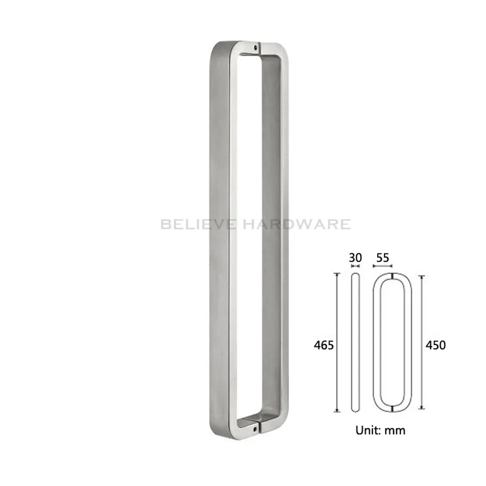 Дверная ручка для душевой кабины из 304 нержавеющей стали для входных дверей ванной комнаты PA-1572-30* 15*465 мм